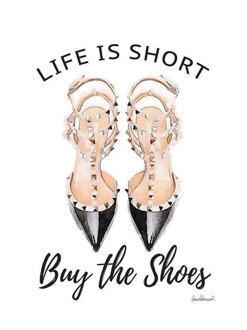 Buy the Shoes II Black Ornate Wood Framed Art Print with Double Matting by Greenwood, Amanda