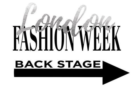 Fashion Week London Silver Black Ornate Wood Framed Art Print with Double Matting by Greenwood, Amanda