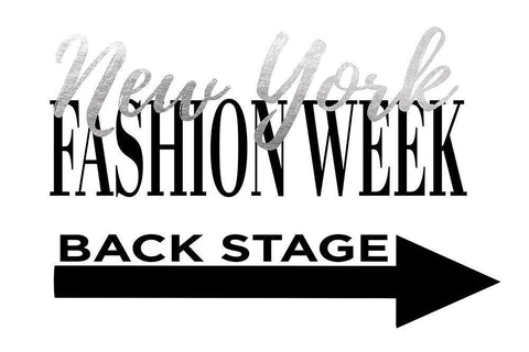 Fashion Week New York Silver Black Ornate Wood Framed Art Print with Double Matting by Greenwood, Amanda