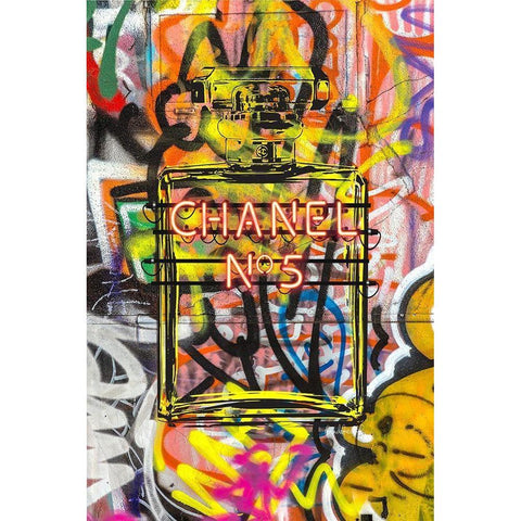 Graffiti Perfume II White Modern Wood Framed Art Print by Greenwood, Amanda