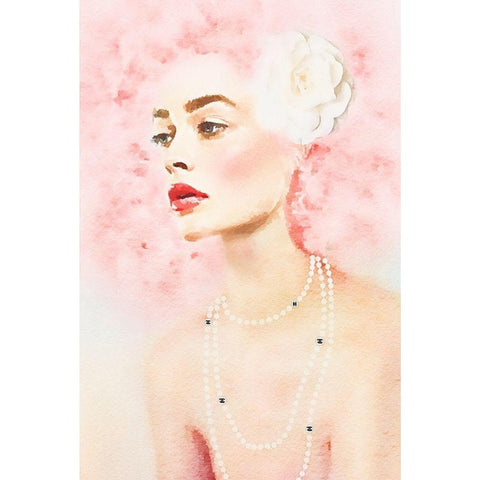 Cotton Candy I  White Modern Wood Framed Art Print by Amanda Greenwood