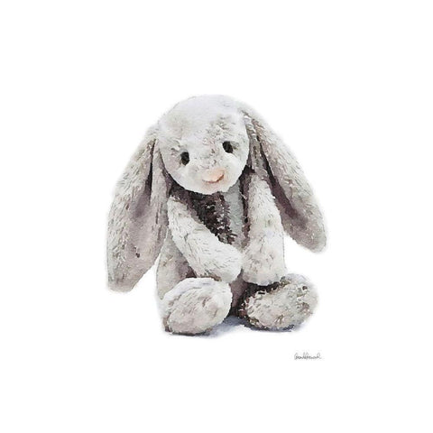 Bunny Black Modern Wood Framed Art Print with Double Matting by Greenwood, Amanda