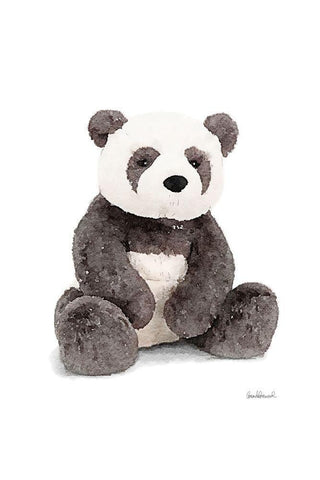 Panda Black Ornate Wood Framed Art Print with Double Matting by Greenwood, Amanda