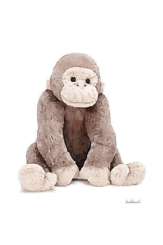 Monkey White Modern Wood Framed Art Print with Double Matting by Greenwood, Amanda