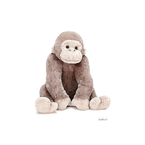 Monkey Black Modern Wood Framed Art Print with Double Matting by Greenwood, Amanda