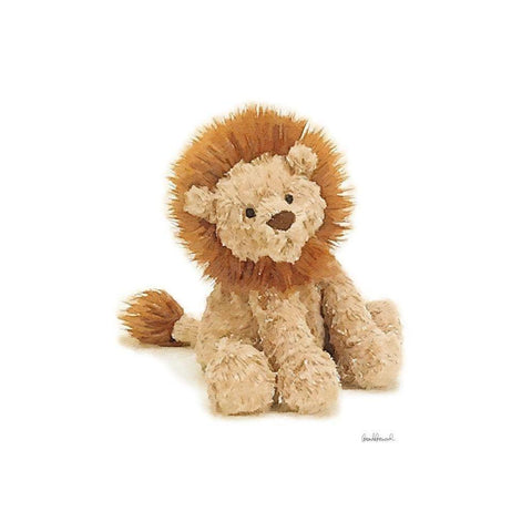 Lion White Modern Wood Framed Art Print by Greenwood, Amanda