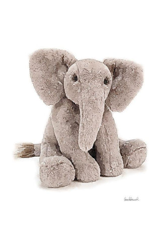 Elephant White Modern Wood Framed Art Print with Double Matting by Greenwood, Amanda