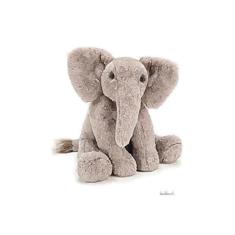 Elephant White Modern Wood Framed Art Print by Greenwood, Amanda