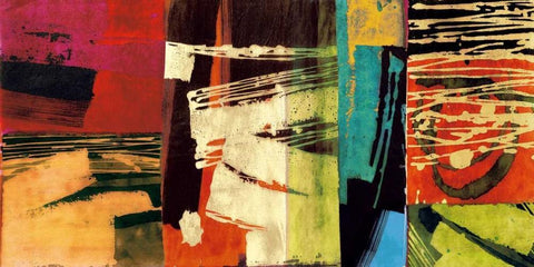 Chromatica White Modern Wood Framed Art Print with Double Matting by James, Andy