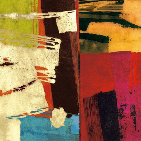 Colors I Black Modern Wood Framed Art Print by James, Andy