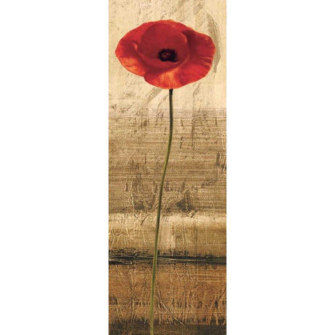 Poppy Panel II White Modern Wood Framed Art Print by Kahn, Andrea