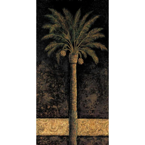 Dusk Palms I White Modern Wood Framed Art Print by Mazo, Andre