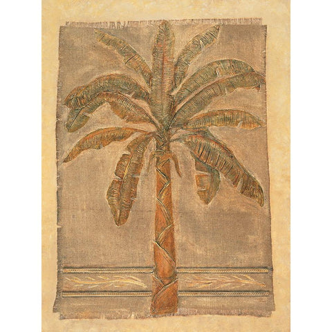 Jute Palm I Gold Ornate Wood Framed Art Print with Double Matting by Mazo, Andre