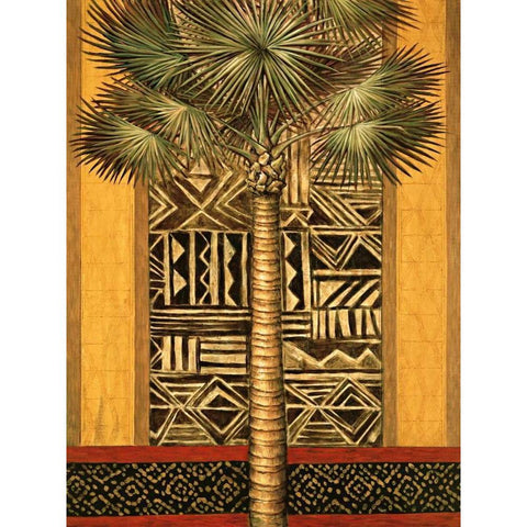 African Evening I White Modern Wood Framed Art Print by Mazo, Andre