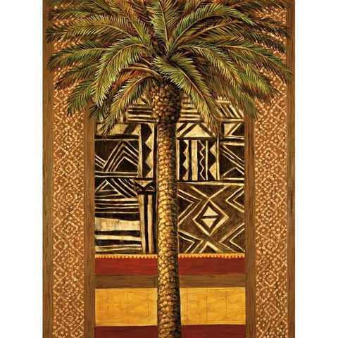 African Evening II White Modern Wood Framed Art Print by Mazo, Andre