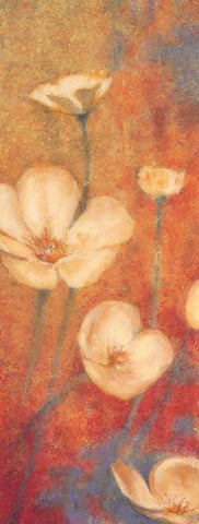 Floral Poetry I Black Ornate Wood Framed Art Print with Double Matting by Michaels, Anne