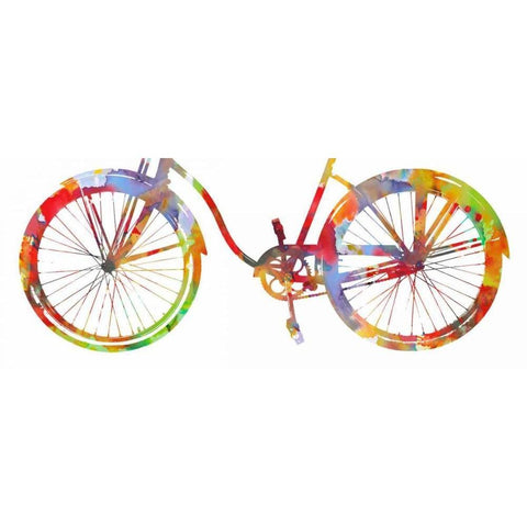 Bike Ride I White Modern Wood Framed Art Print by Wade, Amanda