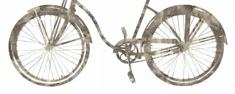 Bike Ride III White Modern Wood Framed Art Print with Double Matting by Wade, Amanda