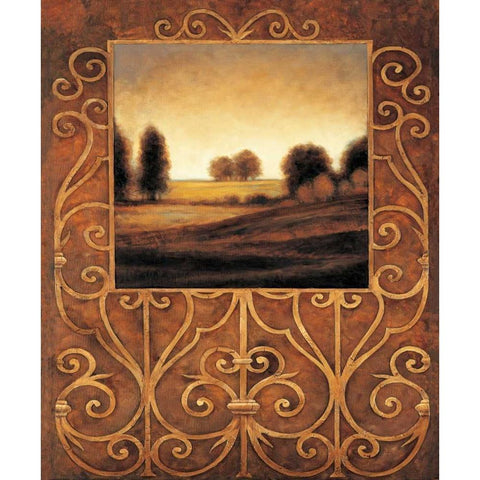 Dawn I Black Modern Wood Framed Art Print with Double Matting by Gonzales, Andres