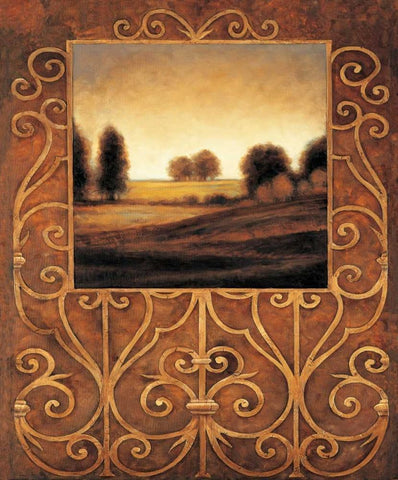 Dawn I Black Ornate Wood Framed Art Print with Double Matting by Gonzales, Andres