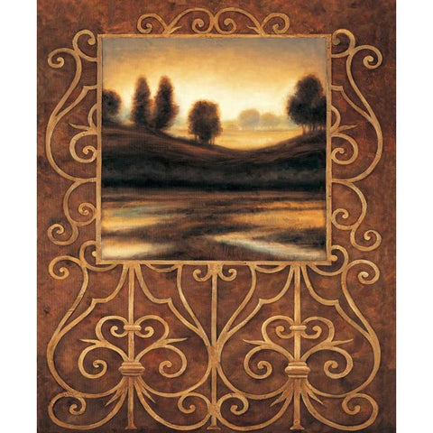 Dawn II Black Modern Wood Framed Art Print with Double Matting by Gonzales, Andres