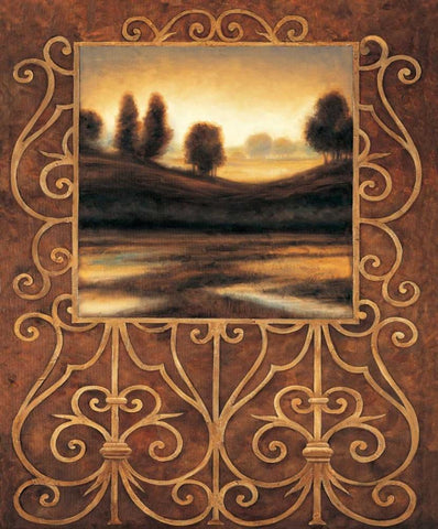 Dawn II Black Ornate Wood Framed Art Print with Double Matting by Gonzales, Andres