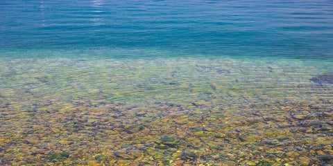 Beach Watercolors I White Modern Wood Framed Art Print with Double Matting by Markoff, Barbara