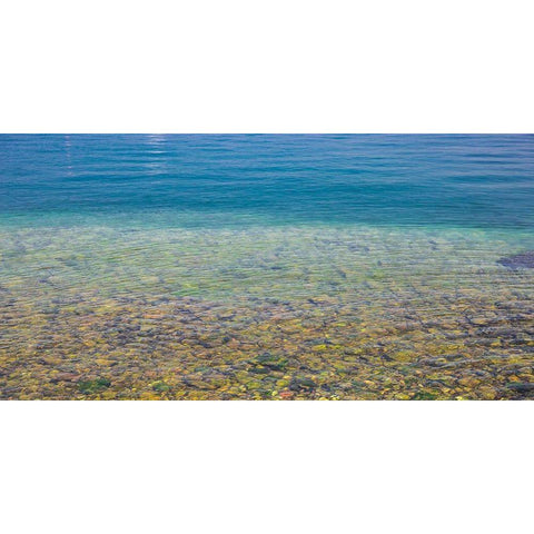 Beach Watercolors I Black Modern Wood Framed Art Print with Double Matting by Markoff, Barbara