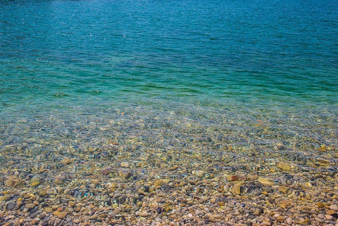 Beach Watercolors II Black Ornate Wood Framed Art Print with Double Matting by Markoff, Barbara