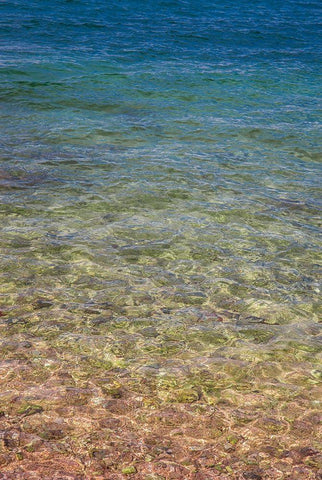 Beach Watercolors III White Modern Wood Framed Art Print with Double Matting by Markoff, Barbara