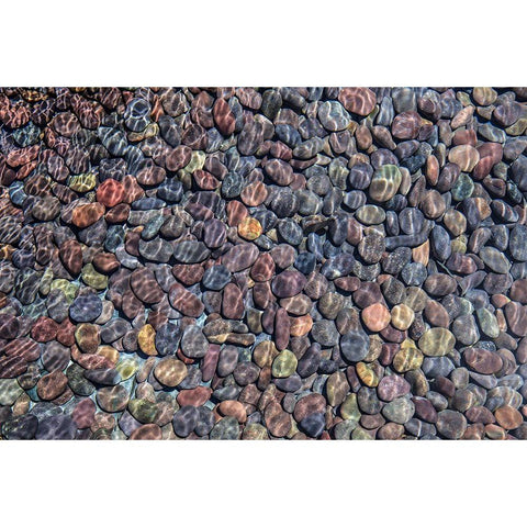 Colorful Stones I Black Modern Wood Framed Art Print with Double Matting by Markoff, Barbara