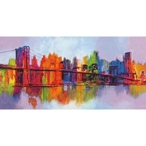 Abstract Manhattan White Modern Wood Framed Art Print by Carter, Brian