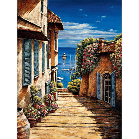 Antibes Black Modern Wood Framed Art Print by Francis, Brian