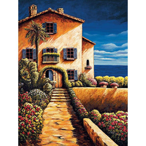 Saint Tropez Black Modern Wood Framed Art Print by Francis, Brian