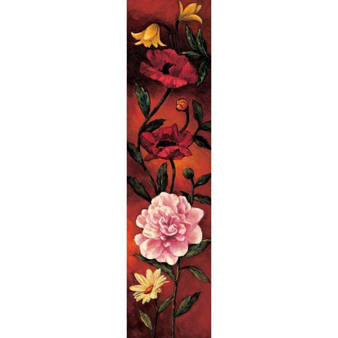 The Flower Garden III Black Modern Wood Framed Art Print by Francis, Brian