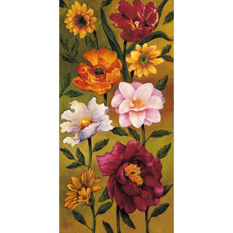 Floral Bouquet II Gold Ornate Wood Framed Art Print with Double Matting by Francis, Brian