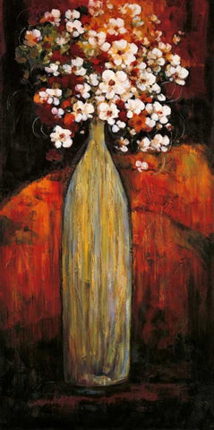 Evening Bouquet II Black Ornate Wood Framed Art Print with Double Matting by Francis, Brian