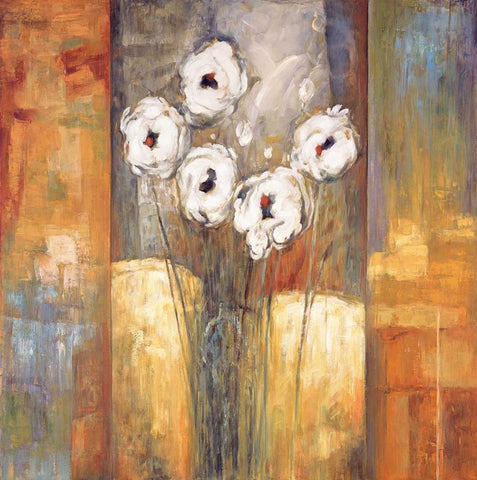 Getting Together II White Modern Wood Framed Art Print with Double Matting by Francis, Brian