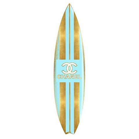 Fashion Surfboard III Gold Ornate Wood Framed Art Print with Double Matting by Blake, Madeline