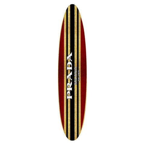 Fashion Surfboard Milan V Black Modern Wood Framed Art Print with Double Matting by Blake, Madeline