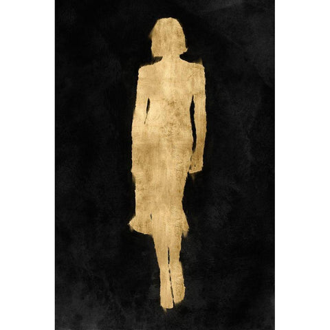 Fashion Figure Gold I Gold Ornate Wood Framed Art Print with Double Matting by Blake, Madeline