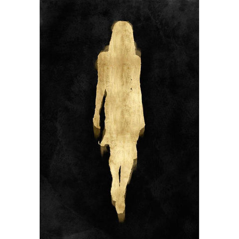 Fashion Figure Gold II Black Modern Wood Framed Art Print with Double Matting by Blake, Madeline