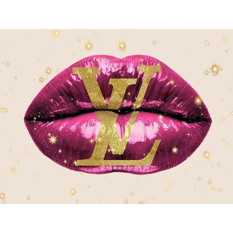 Fashion Lips Pink II White Modern Wood Framed Art Print by Blake, Madeline