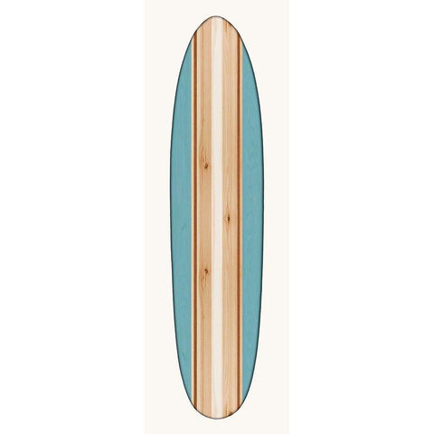 Vintage Surfboard I White Modern Wood Framed Art Print by Blake, Madeline