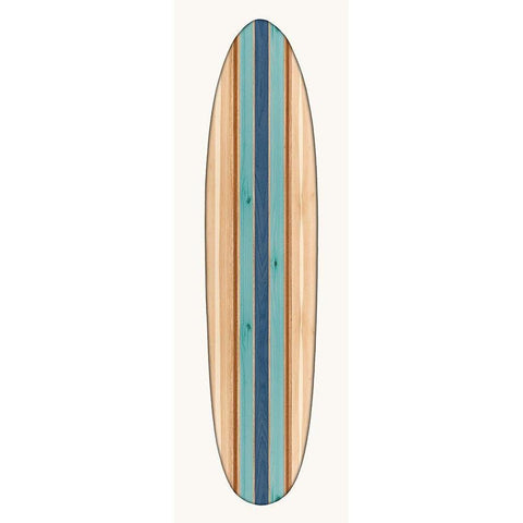 Vintage Surfboard II White Modern Wood Framed Art Print by Blake, Madeline