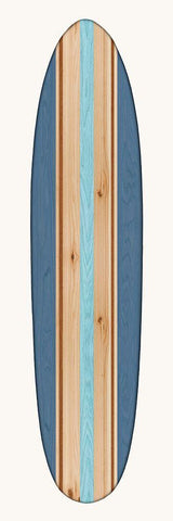 Vintage Surfboard III White Modern Wood Framed Art Print with Double Matting by Blake, Madeline