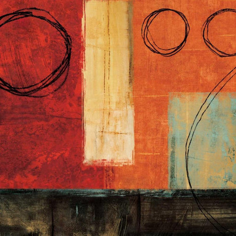 Constant I Black Modern Wood Framed Art Print with Double Matting by Nelson, Brent