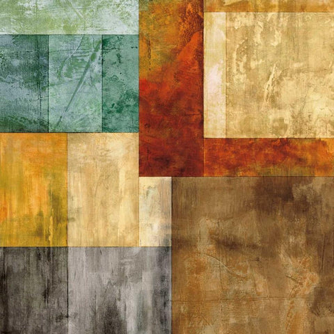 Oasis I White Modern Wood Framed Art Print with Double Matting by Nelson, Brent