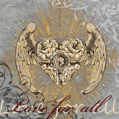 Love for All Gold Ornate Wood Framed Art Print with Double Matting by Glover, Brandon