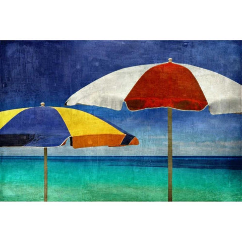 Beach Companions Black Modern Wood Framed Art Print by Carter, Charlie